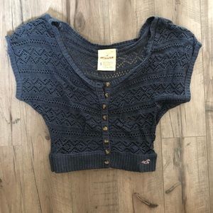 Hollister Short Sleeve Crop Sweater